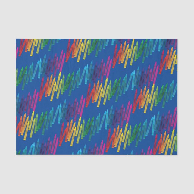 Crayons Kindergeburtstag Party Niedliche Farben Seidenpapier (Vorderseite)