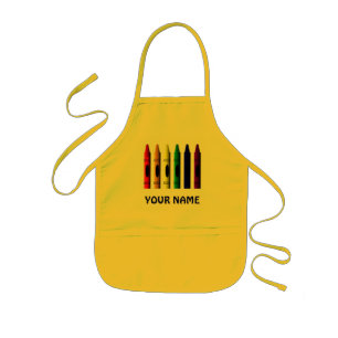 Crayons Name Kids Niedlich Gelbe Krabbe Schürze