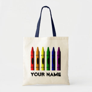 Crayons Name Template Crayon Tote Bag Tragetasche