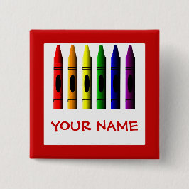 Crayons Niedlich Red Name Crayon Button Template