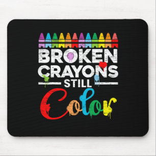 Crayons noch Farbe Mental Health Awareness unterst Mousepad
