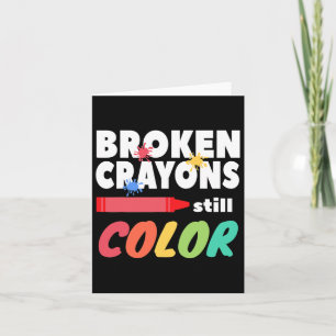 Crayons noch Farbe psychische Gesundheit Bewusstse Karte