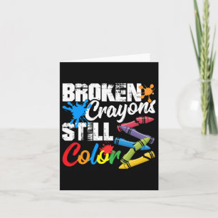 Crayons noch Farbe psychische Gesundheit Bewusstse Karte