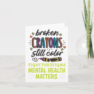 Crayons noch Farbe psychische Gesundheit Problem i Karte