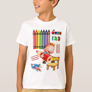 Crayons Numbers Colorful Boys T - Shirt