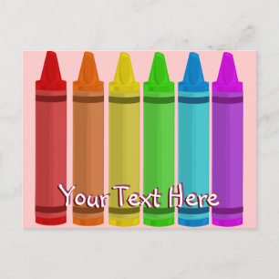 Crayons Postkarte