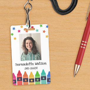 Crayons & Stars Ausweis für farbenfrohe Schullehre