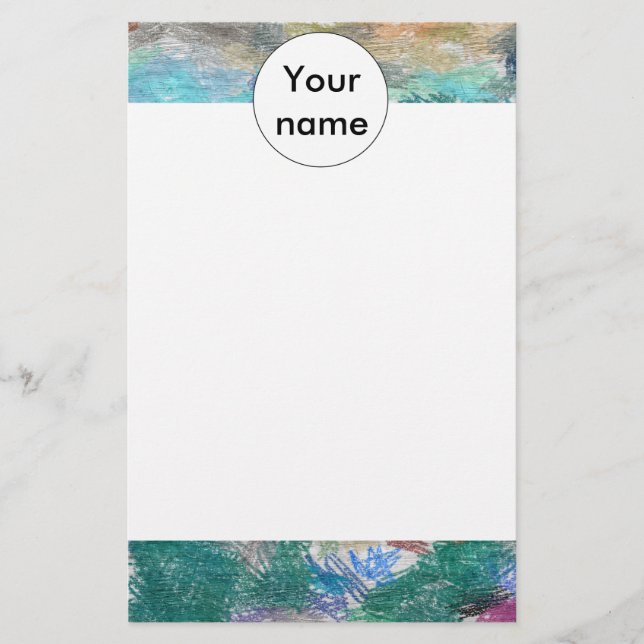 Crayons-Textur Briefpapier (Vorderseite)