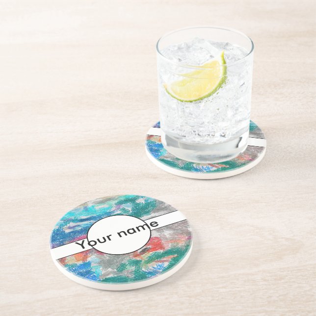 Crayons-Textur Getränkeuntersetzer (Seite)