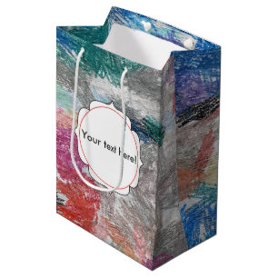 Crayons-Textur Mittlere Geschenktüte