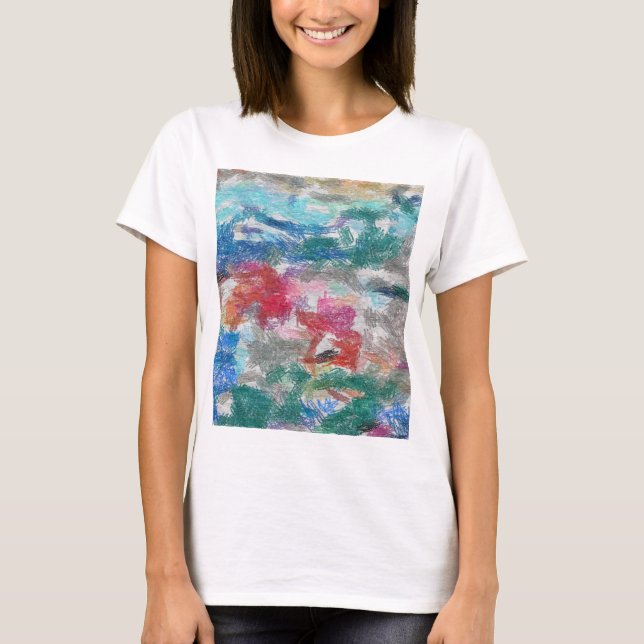Crayons-Textur T-Shirt (Vorderseite)