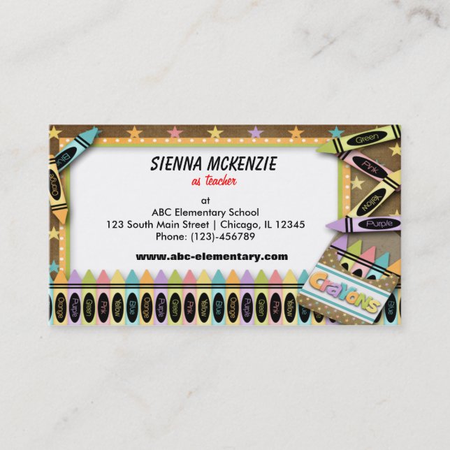 Crayons Visitenkarte (Vorderseite)