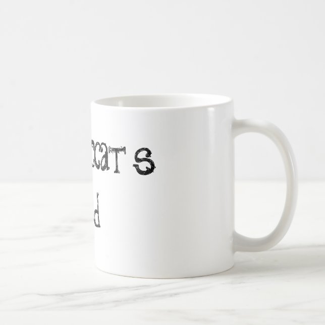 Crazi Cat's Vater Zitat Kaffee Tasse (Rechts)