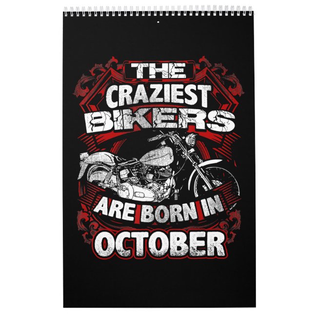 Craziest Biker sind Geboren im Oktober Motorrad Lo Kalender (Titelbild)