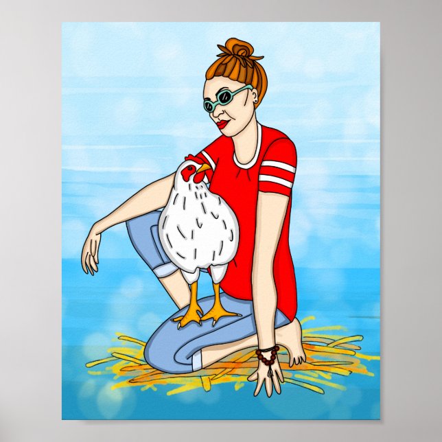 Crazy a Cool Chicks | Hühnerart Poster (Vorne)