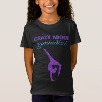 Crazy About Gymnastics Lila & Aqua T - Shirt