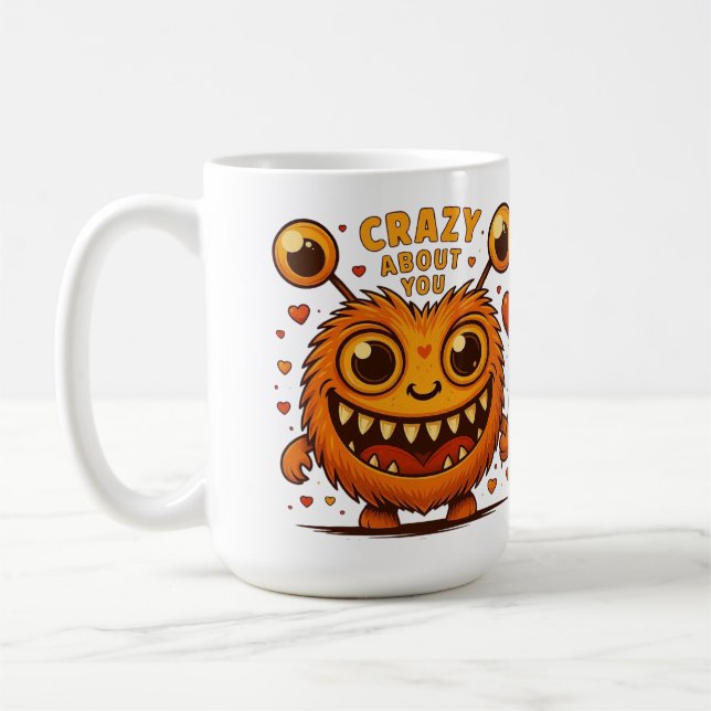 Crazy About You Monster Love Mug Kaffeetasse (Links)