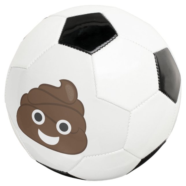 Crazy Albern Brown Kackte Emoji Fußball (Dreiviertel)