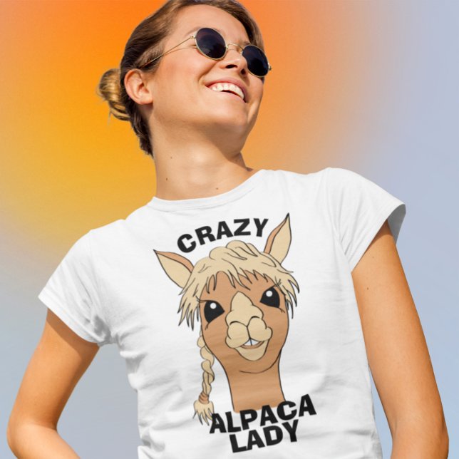 Crazy Alpaca Lady T-Shirt (Von Creator hochgeladen)