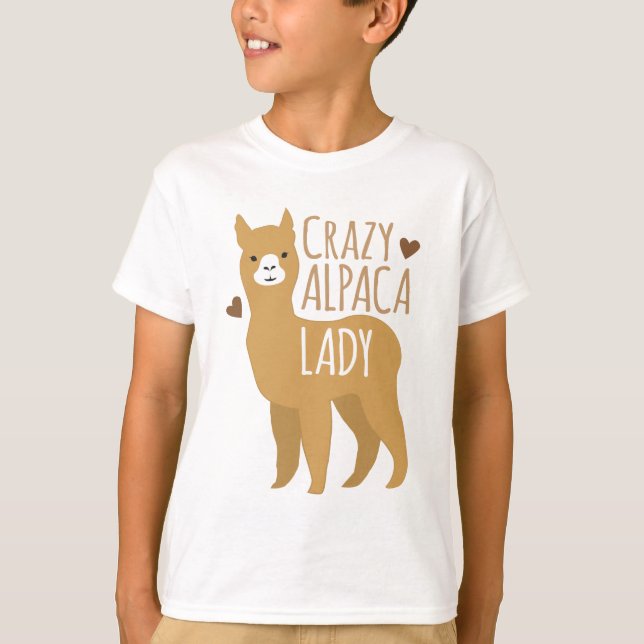Crazy Alpaca Lady T-Shirt (Vorderseite)