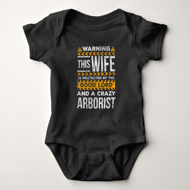 Crazy Arborist Ehefrau Christliche Mutter Baby Strampler (Vorderseite)