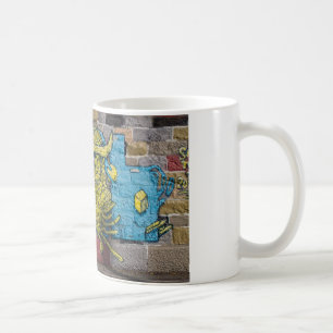 Crazy Art von Fantasie Horned Owl Graffiti Kaffeetasse