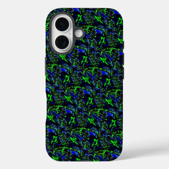Crazy Artdeco in Funky Rainbow Style Case-Mate iPhone Hülle (Rückseite)