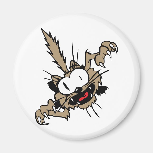 Crazy Attack Cat Magnet (Vorne)
