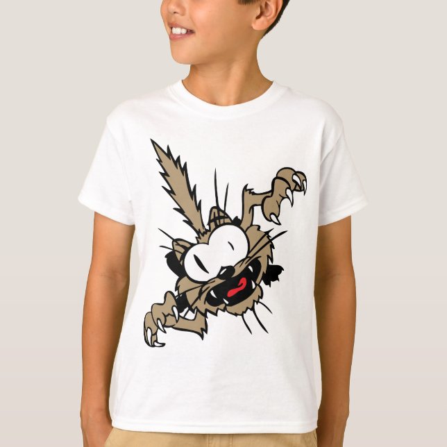 Crazy Attack Cat T-Shirt (Vorderseite)