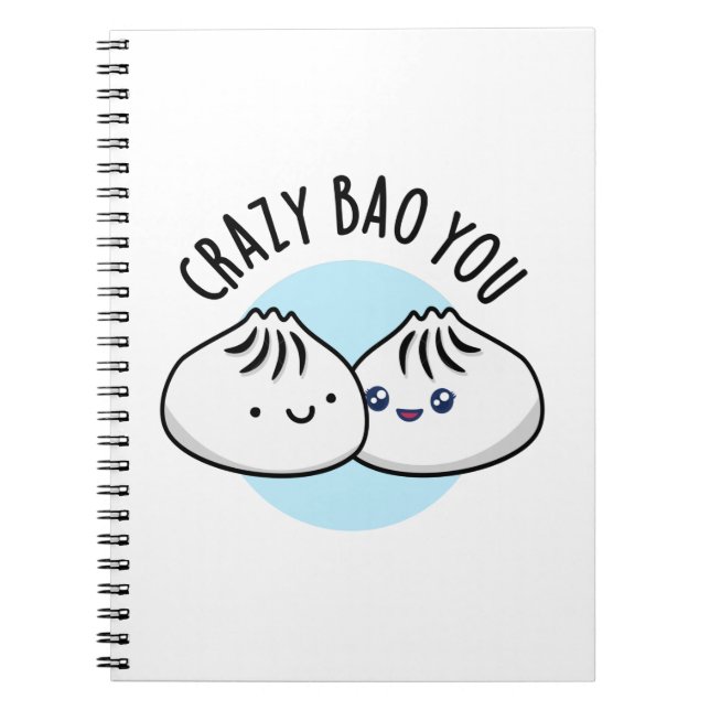 Crazy Bao You Funny Dimsum Pun Notizblock (Vorderseite)