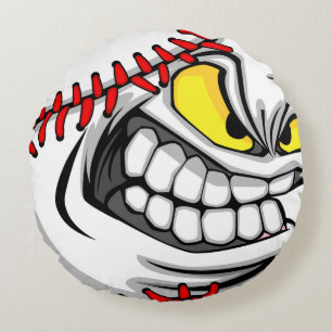 Crazy Baseball THROW PILLOW Rundes Kissen