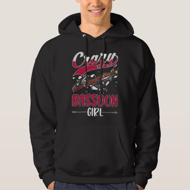 Crazy Bassoon Girl Hoodie (Vorderseite)