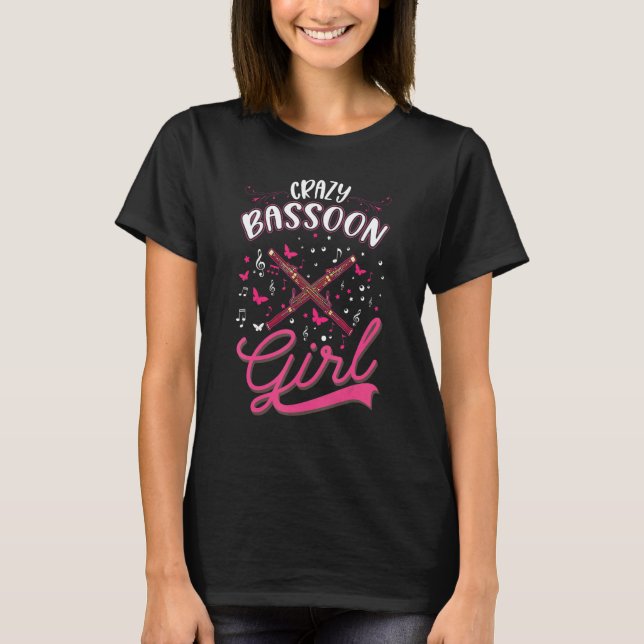Crazy Bassoon Girl T-Shirt (Vorderseite)