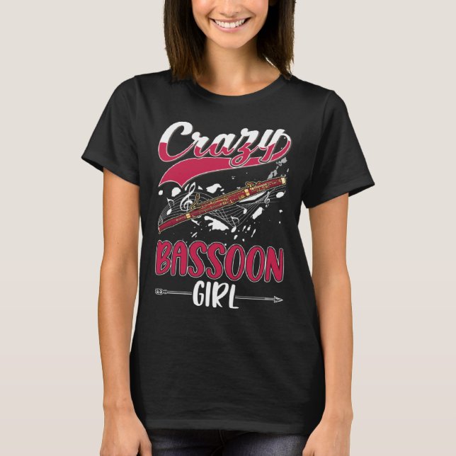 Crazy Bassoon Girl T-Shirt (Vorderseite)