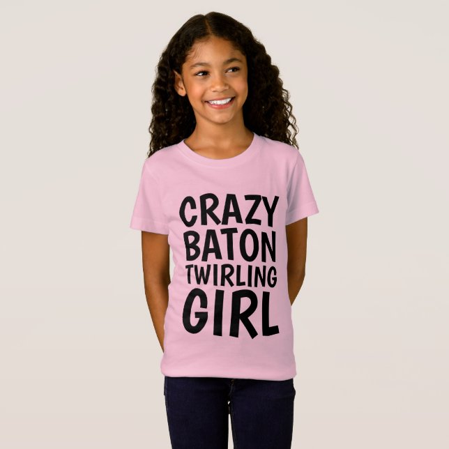 CRAZY BATON TWIRLL T - Shirt, Kinder T-Shirt (Vorne ganz)