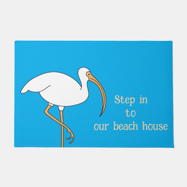 Crazy Beach Bird Door Mat Fußmatte (Vorderseite)