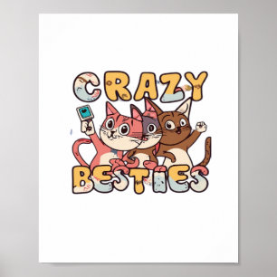 Crazy Besties Take Funny Selfy Work Bestie Gif Poster