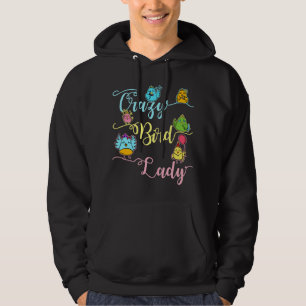 Crazy Bird Lady Bird Lover Watching Vogelbeobachte Hoodie