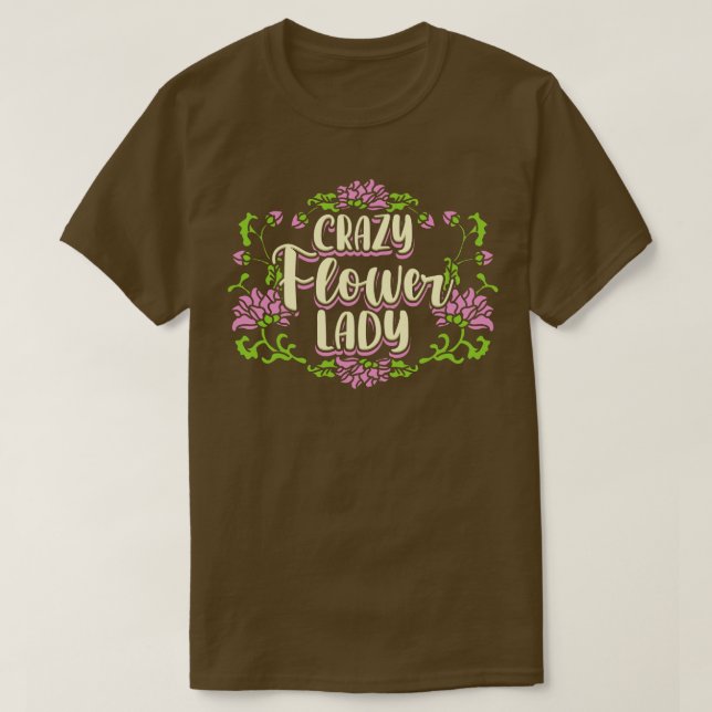 Crazy Blume Lady 2 T-Shirt (Design vorne)