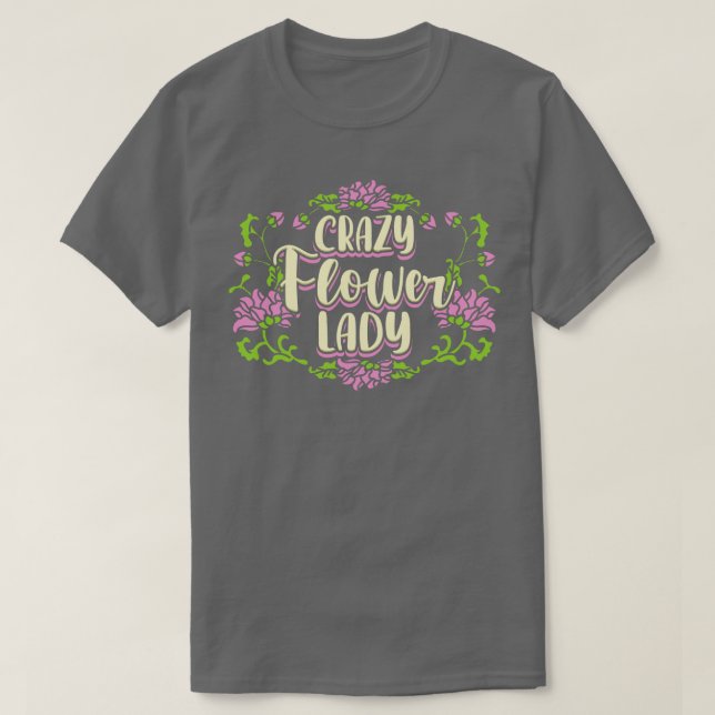 Crazy Blume Lady T-Shirt (Design vorne)