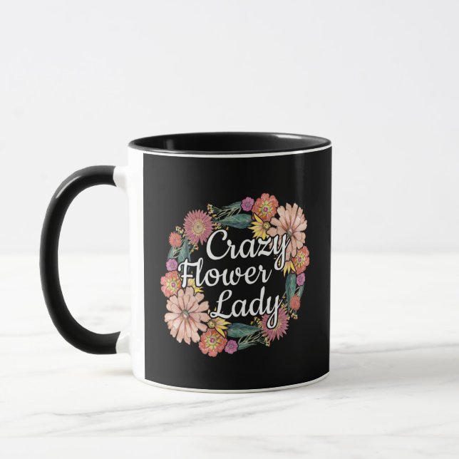 Crazy Blume Lady - Zinnia Gardener Tasse (Links)