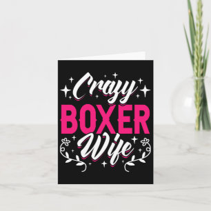 Crazy Boxer Ehefrau Boxing Karte