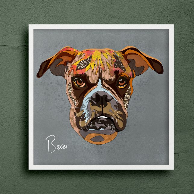 Crazy Boxer handbemalt Poster (Von Creator hochgeladen)