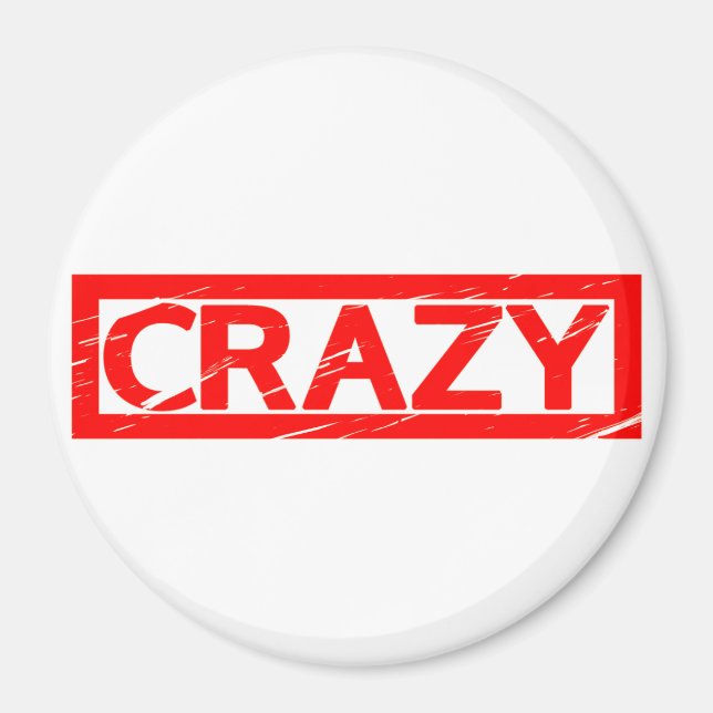 Crazy Briefmarke Magnet (Vorne)
