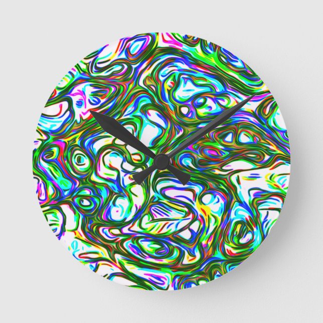 Crazy Brihell Colored Runde Wanduhr (Vorderseite)