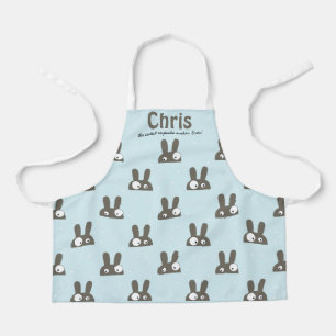 Crazy bunnies 🐰 blau 2 x benutzerdefinierte Text- Schürze