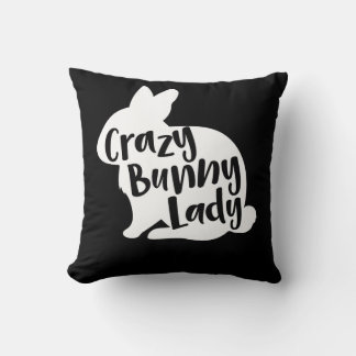Crazy Bunny Lady - Funny Rabbit Lover Kissen