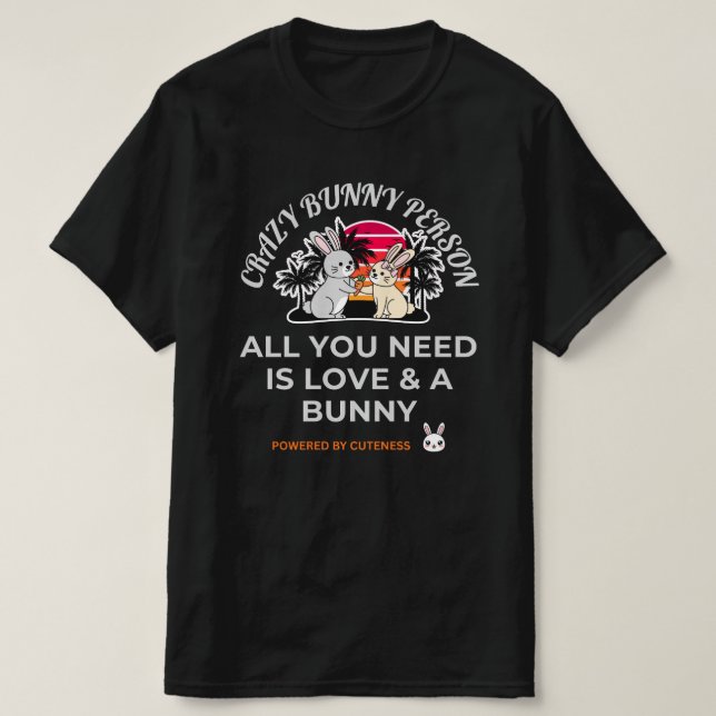 Crazy Bunny Person T-Shirt (Design vorne)