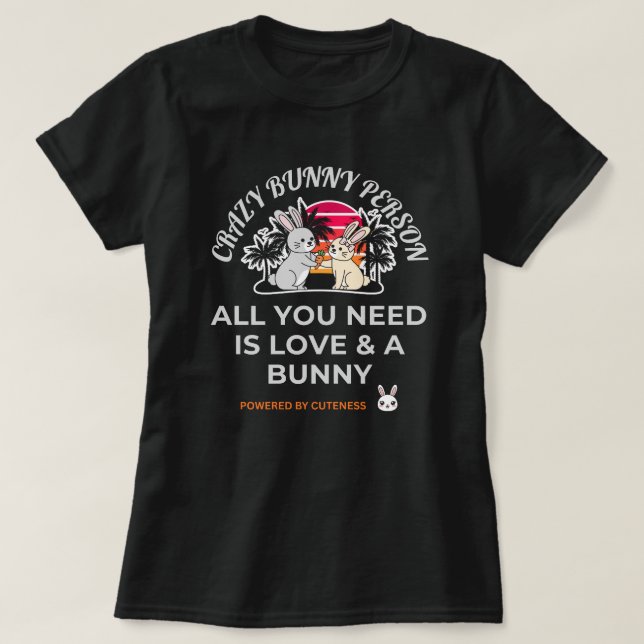 Crazy Bunny Person T-Shirt (Design vorne)