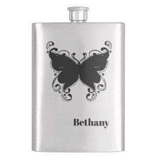 Crazy Butterfly mit Monogram Flachmann